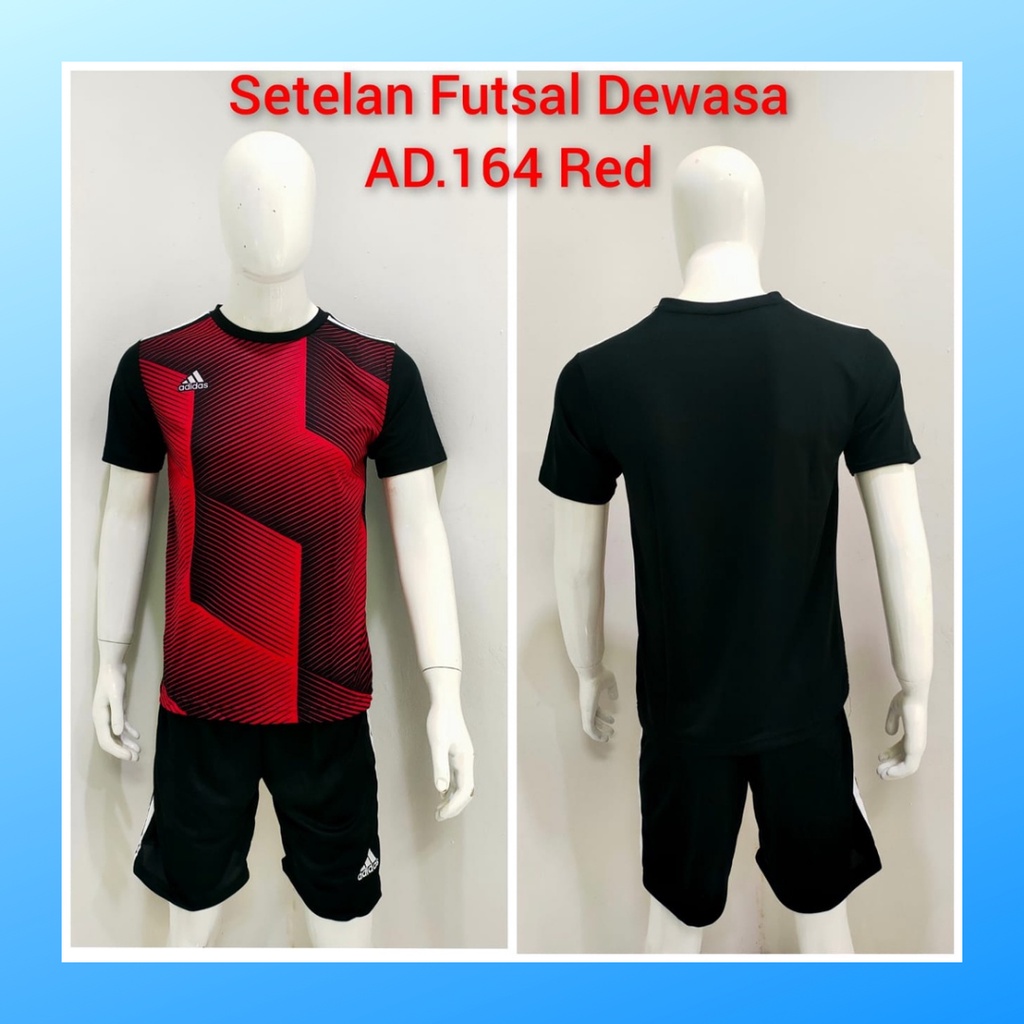 jersey futsal pria kaos sepak bola baju dan celana setelan wanita dewasa t-shirt outfit seragam jarsey kostum olahraga pakaian apparel sport jersy soccer casual jersi suit AD164 merah