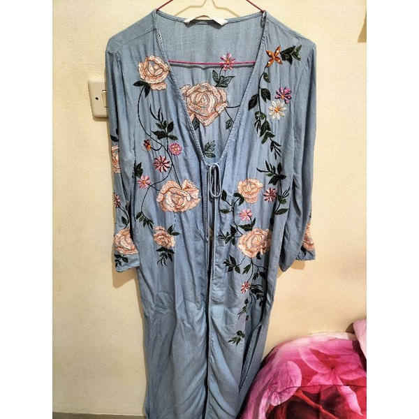 outer Zara ori biru muda