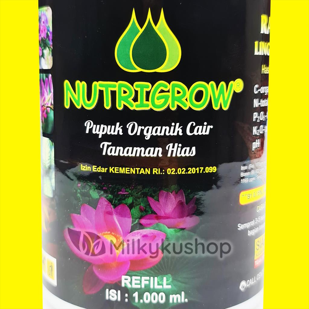 POC NUTRIGROW TANAMAN HIAS REFILL 1 LITER PUPUK ORGANIK CAIR