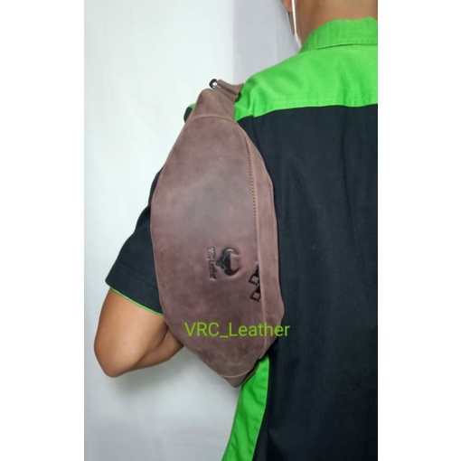 Tas Waistbag VRC_Leather Tali Full Kulit Sapi Asli Crazy Horse