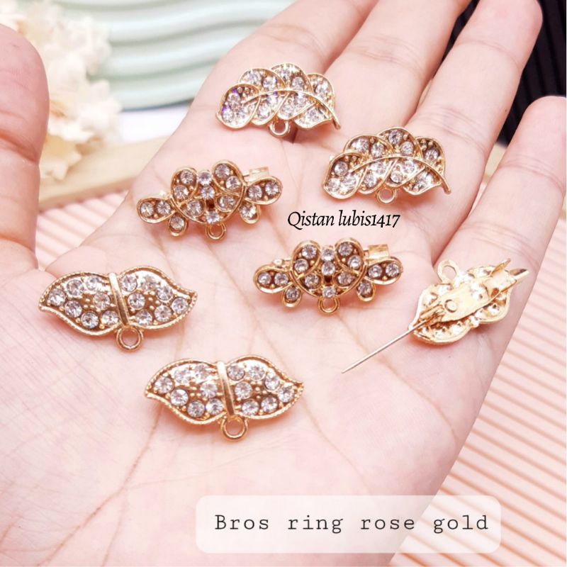 Bros dagu cina silver dan gold(geser gambar) 144pcs mix model