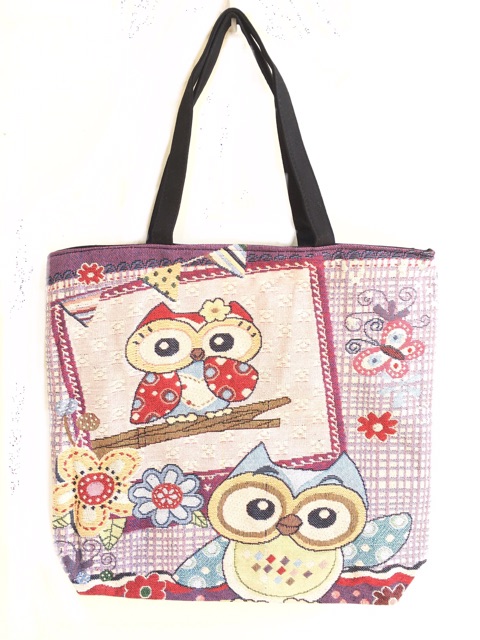 Tas tote bags kanvas thailand import night owl series