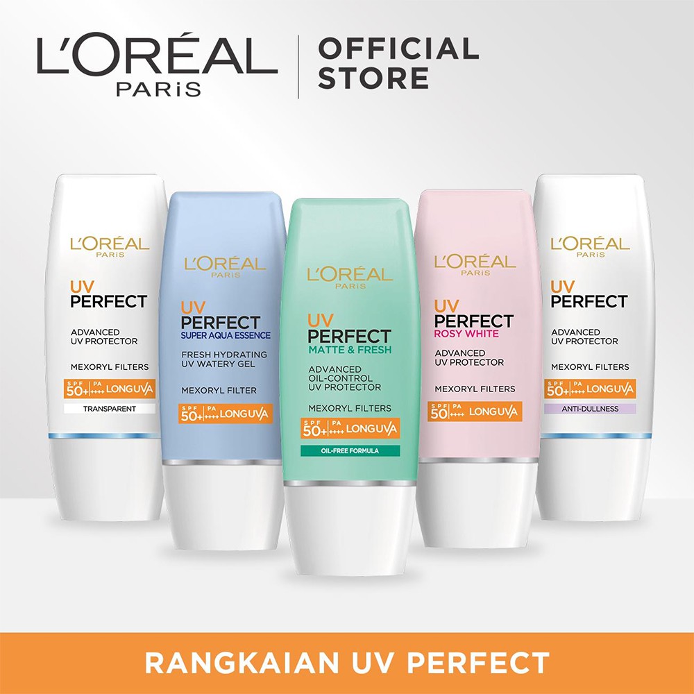 Loreal Paris UV Perfect Sunscreen Skin Care SPF 50 - 30ml (Hasil Matte & Waterproof) | Shopee 