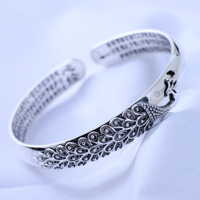 925 perak sterling gelang riak air gelang fashion perhiasan wanita Gelang Perak Retro Gaya Etnik Gelang Fashion Perhiasan Wanita /Bracelet retro ethnic style bracelet fashion jewellery lady