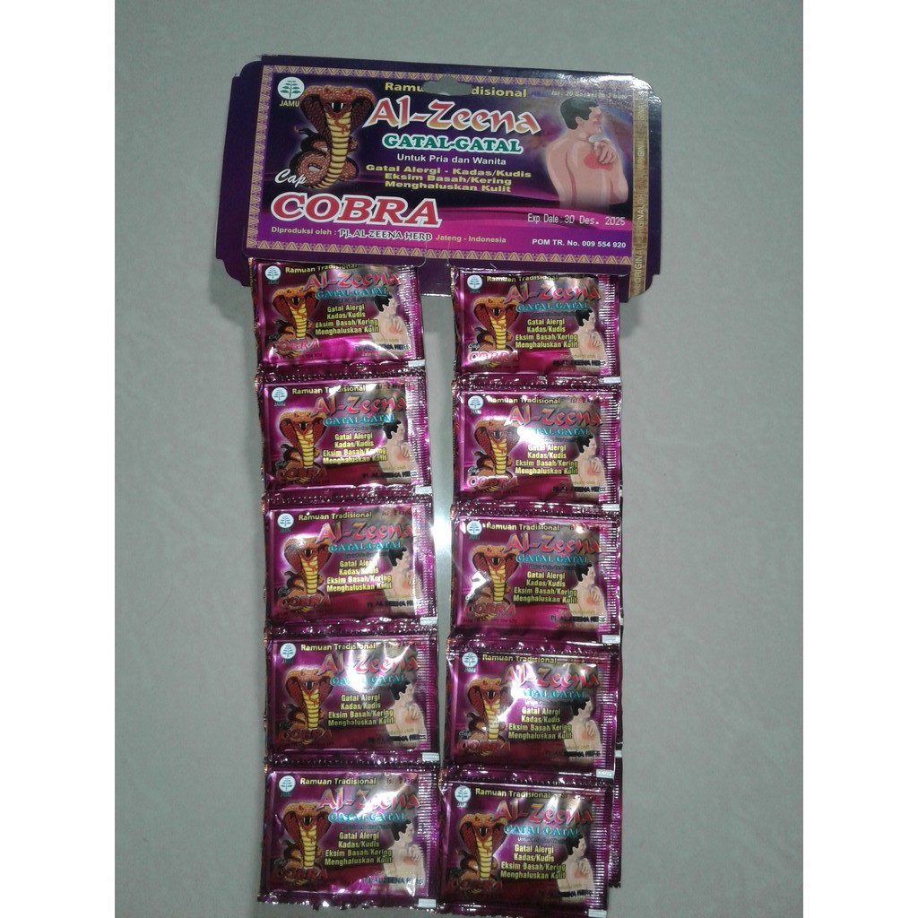 paket 20 hanger jamu gatal cobra alzeena kapsul asli