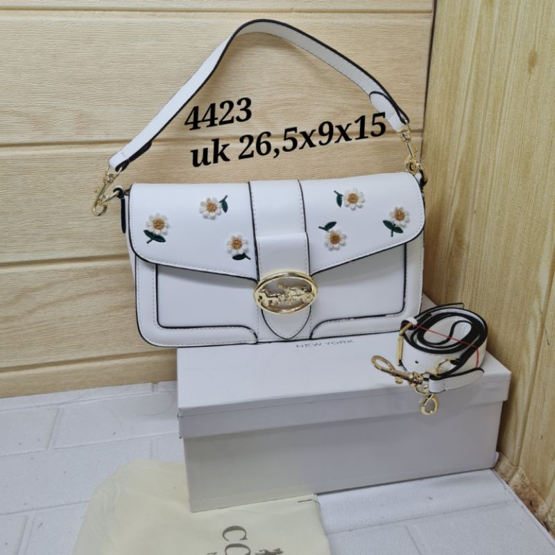 Tas coch import / tas coa wanita import uk 21x15x9 / tas coch daisy / coa klare crossbody import / taa Coac fedora sunflower