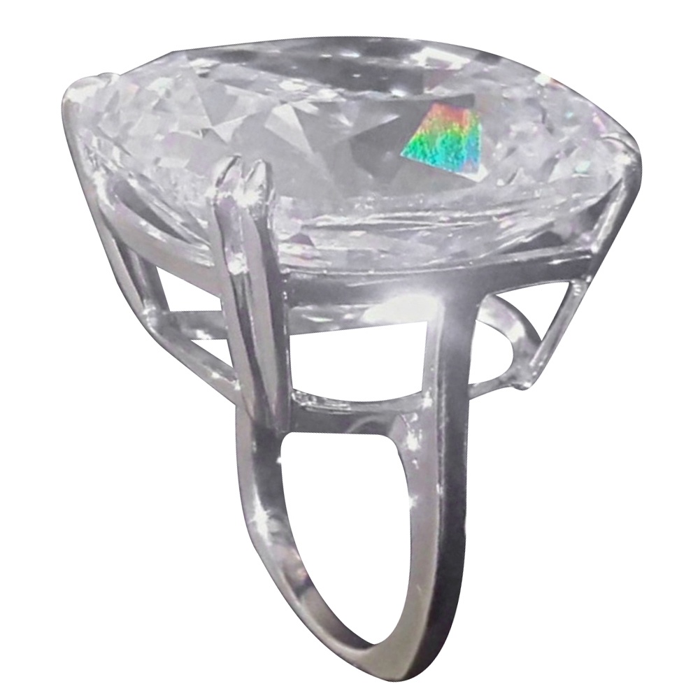 Hu Hu Hu Hu Hu Alat Bantu Pasang Kacamata♡ Cincin Wanita Hias Cubic Zirconia Bentuk Persegi Besar Gaya Mewah Untuk Lamaranpernikahan