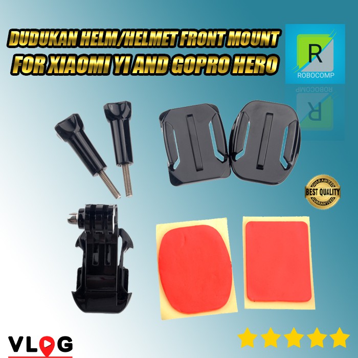 Dudukan Helm/Helmet Front Mount for Xiaomi Yi and GoPro Hero