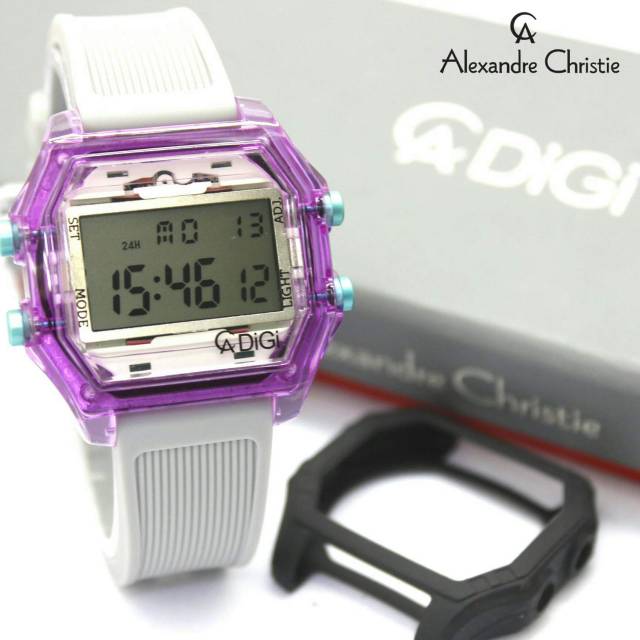 Jam Tangan Wanita Alexandre Christie Original Ac 9224M Rubber