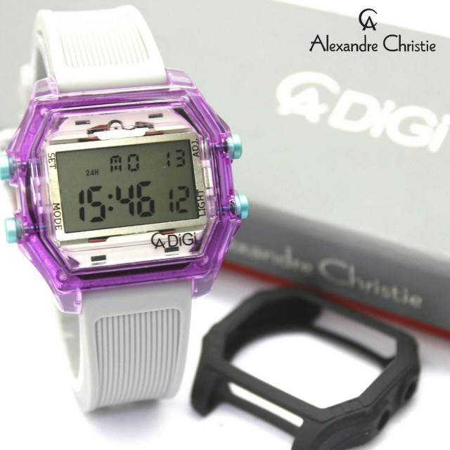 Jam Tangan Wanita Alexandre Christie Original Ac 9224M Rubber