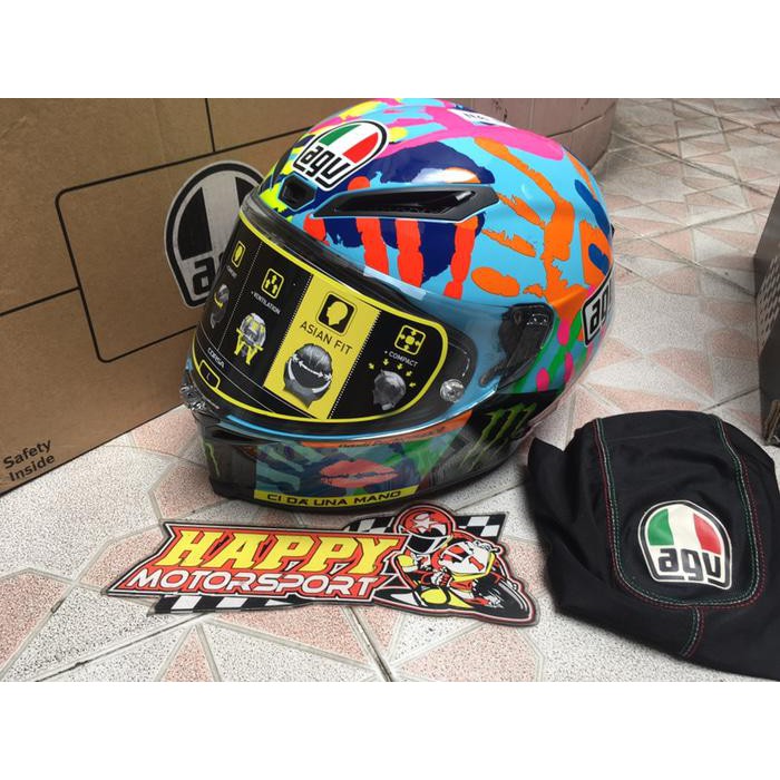 HELM FULLFACE AGV CORSA MISANO HAND ASIAN FIT M ORIGINAL ITALY LIMITED
