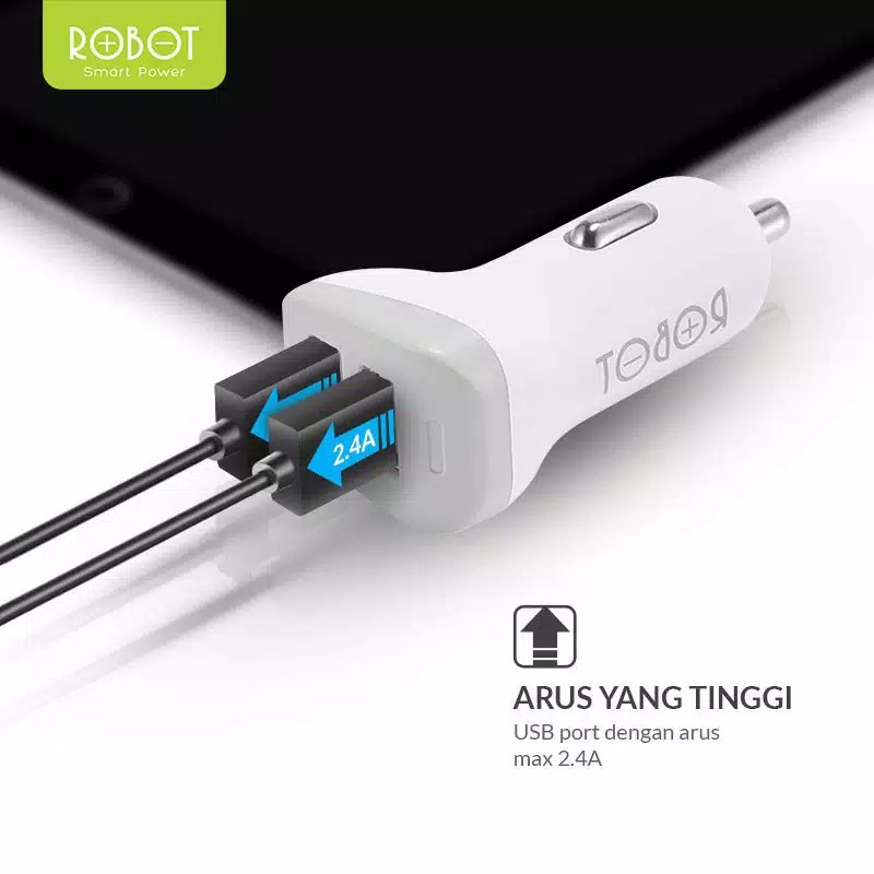 Car Charger ROBOT RT-C06 FREE Kabel Micro USB