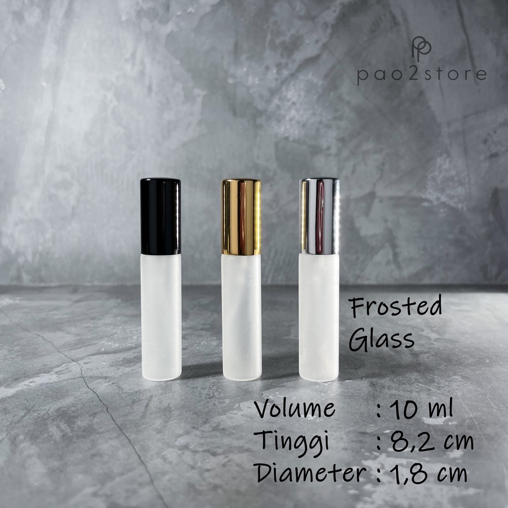 Botol Spray 10ml KACA FROSTED GLASS DOFF / Tutup Metal / Parfum Isi Ulang Travel Size / Decant Share in Jar