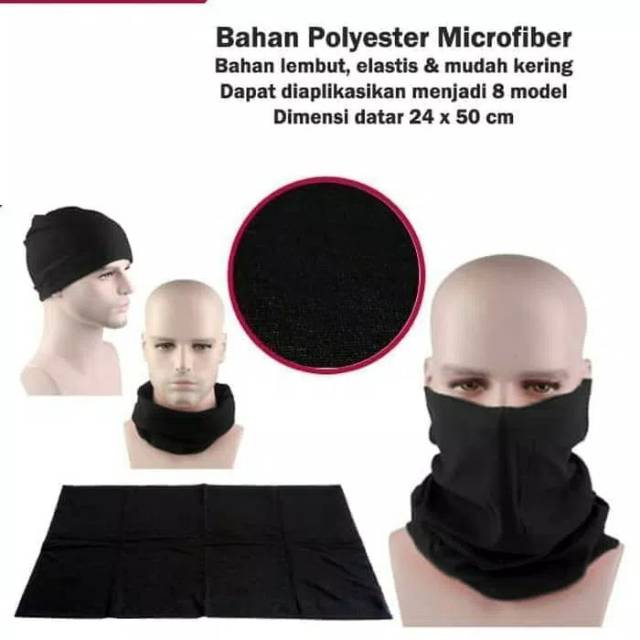 Masker Buf Bap Baff import bahan spandex bill up tanpa jahitan masker praktis