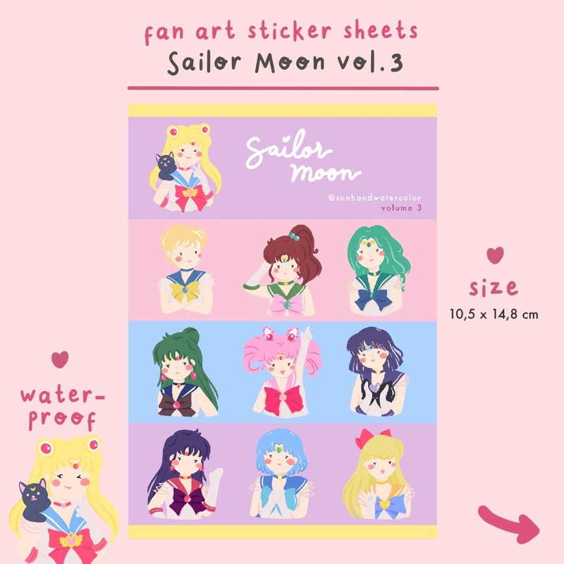 

Sun Hand Fan Art - Waterproof Sticker | Sailor Moon vol. 3