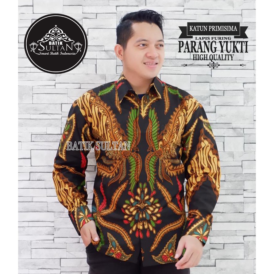 Parang Yukti Kemeja Pria Panjang Full Furing by Batik Sultan