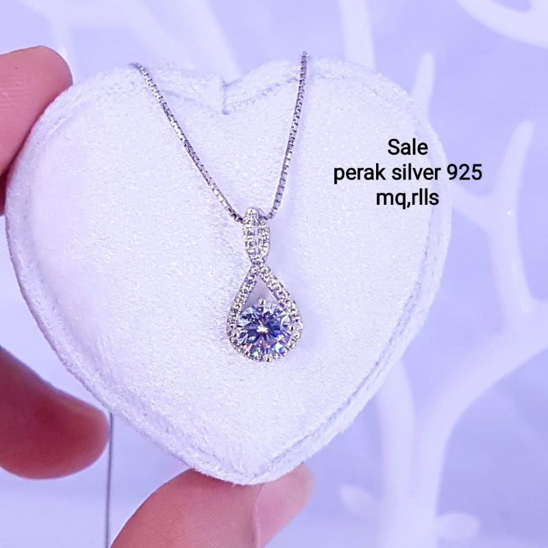 Kalung perak silver 925,tidak luntur,mewah,cocok buat yg alergi xuping,aman dipake mandi,cocok kado