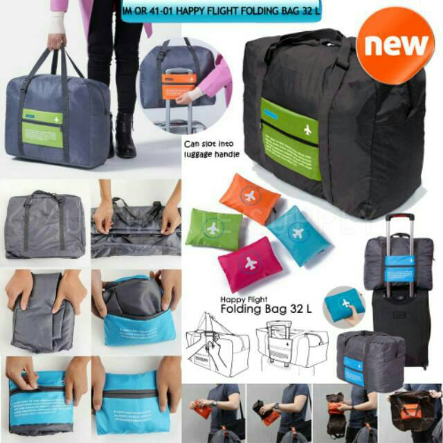 Ultimate Tas Lipat Trolly Happy Flight Folding Bag / Extra Bag Lipat untuk Troli 32L