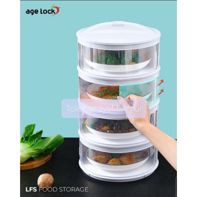 Age Lock Food Storage LFS 04 - Rak Tudung Saji 4 Tingkat / Rak Makanan