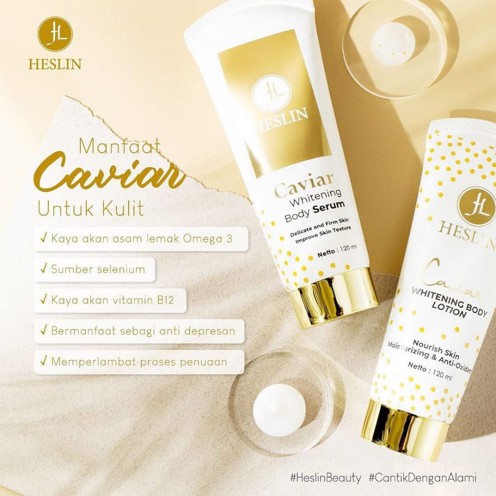 Heslin Body Lotion - Heslin Beauty Body Serum - Paket Body Lotion dan Body Serum