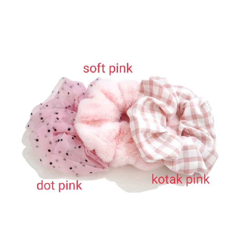 Crunchy Ikat Rambut Cepol Lucu Korea Anti Pusing Ponytail