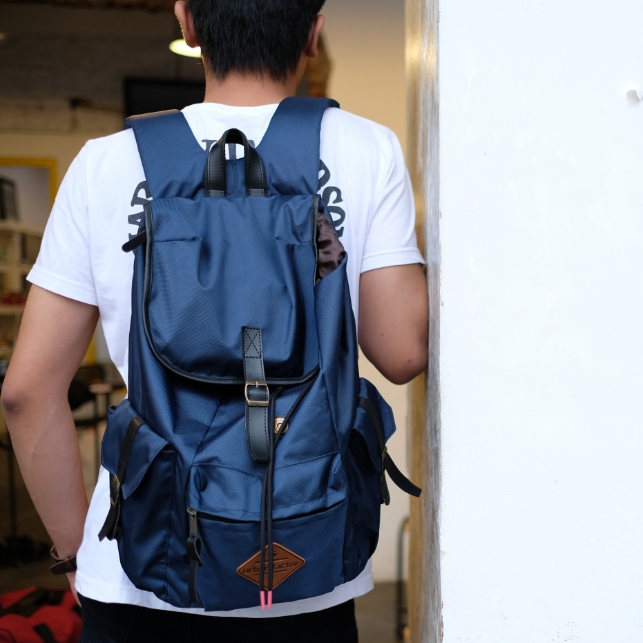 HOLIDAY NAVY |Urban Factor x FORIND| Tas Ransel Punggung Ori Bag Pria Wanita Backpack Baru Besar