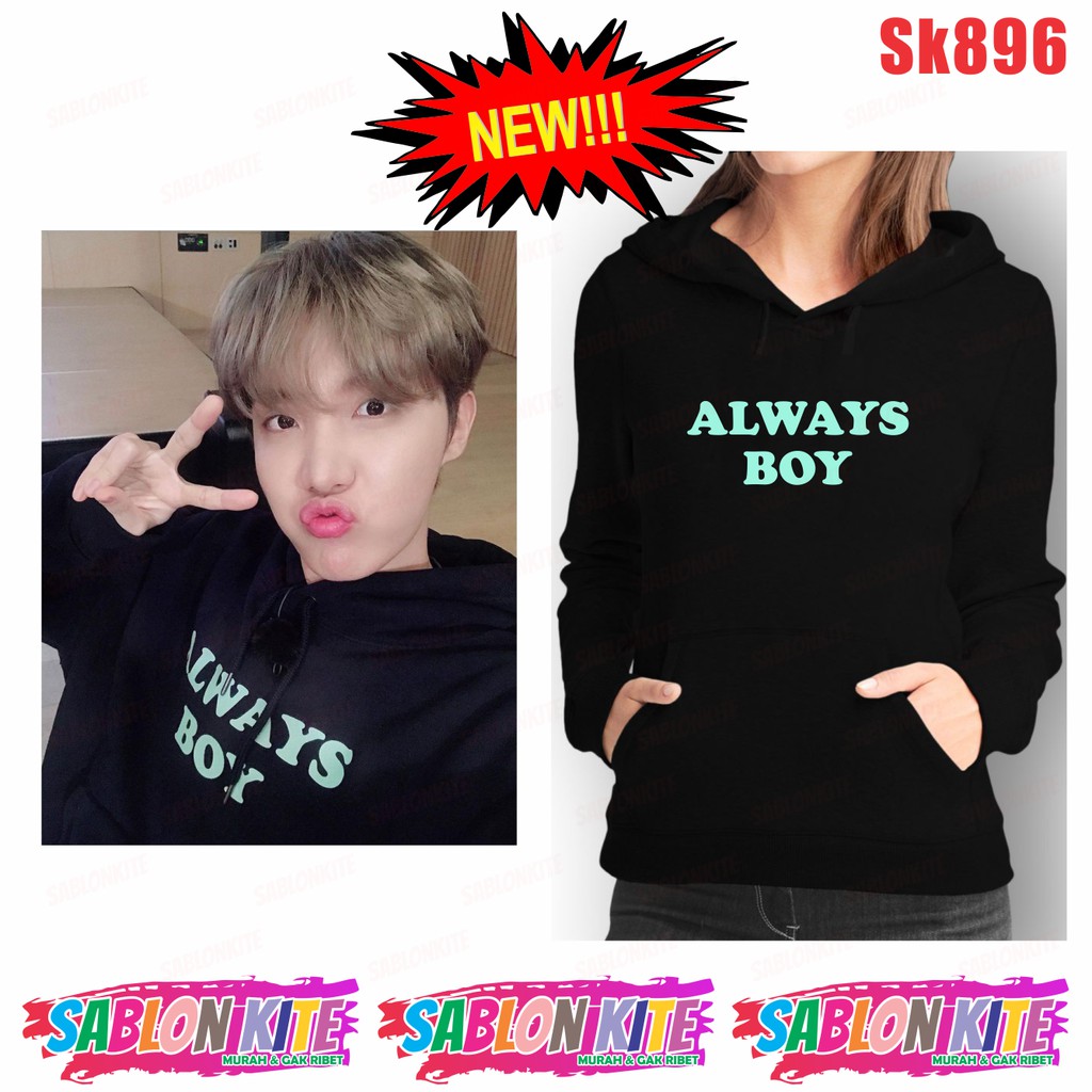 MURAH!!! HOODIE KPOP JHOPE ALWAYS BOY SK896 UNISEX