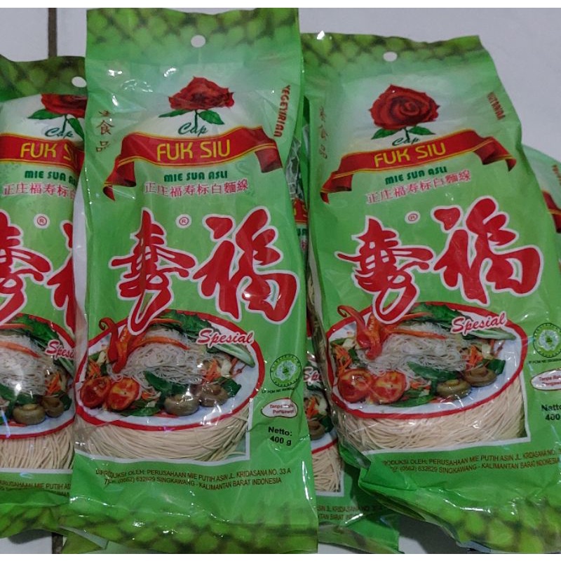 

Mie Soa Fuk Siu vegetarian 400 gram Singkawang