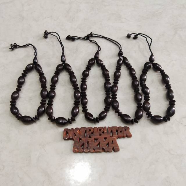 ( SUPER MURAH ) Grosir 5 pcs gelang Kokka kaukah kaokah fukakah koka oval halat kima 2 hitam