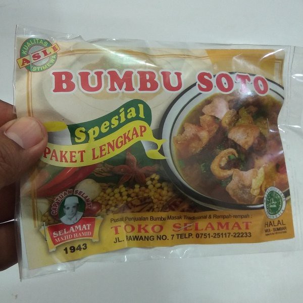 

Spesial Paket lengkap Bumbu Soto Padang Nikma Selamat Majid Hamid