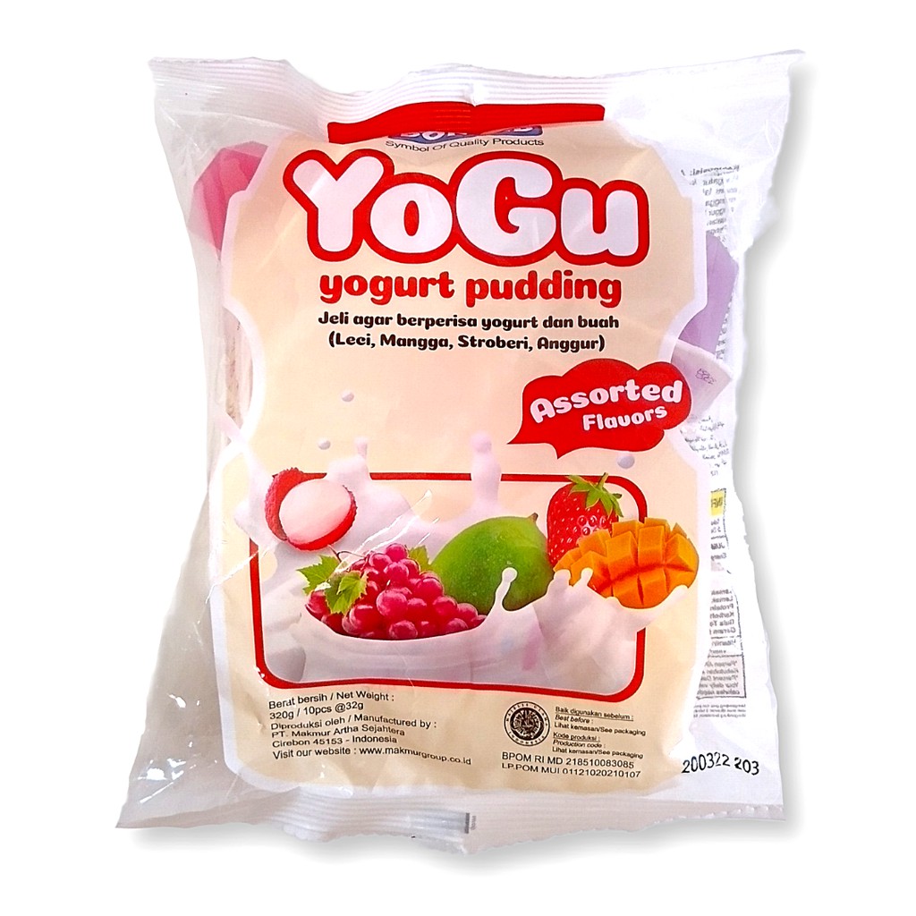 Jual Yogu Yogurt Pudding Berperisa Yogurt dan Buah Isi 10 pcs