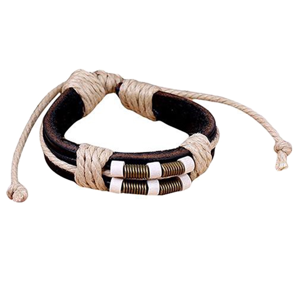 Hu Hu Hu Hu Hu Alat Bantu Pasang Kacamata♡ Gelang Tali Kulit Imitasi Kepang Handmade Gaya Punk Untuk Unisex