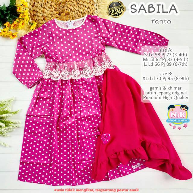 Sabila gamis set kids