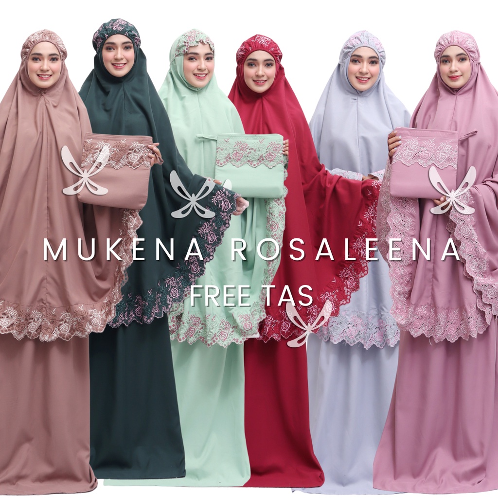 WNX - Mukena Dewasa Bordir Jumbo Syahbani Rosaleena/ Mukena Dewasa Travelling/ MuKena Dewasa Katun R