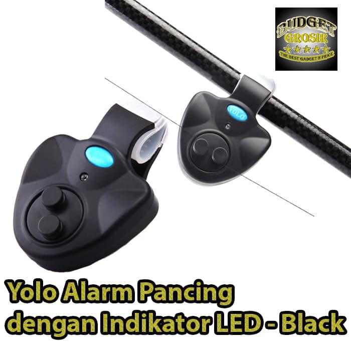 Alarm Pancing dengan Indikator LED - Black--Yolo