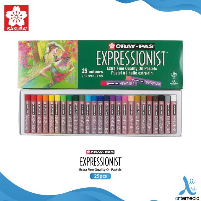 

(BISA COD) Krayon Sakura Cray-Pas Expressionist Set 25 Color Oil Pastel Crayon PROMO SPECIAL Kode 400