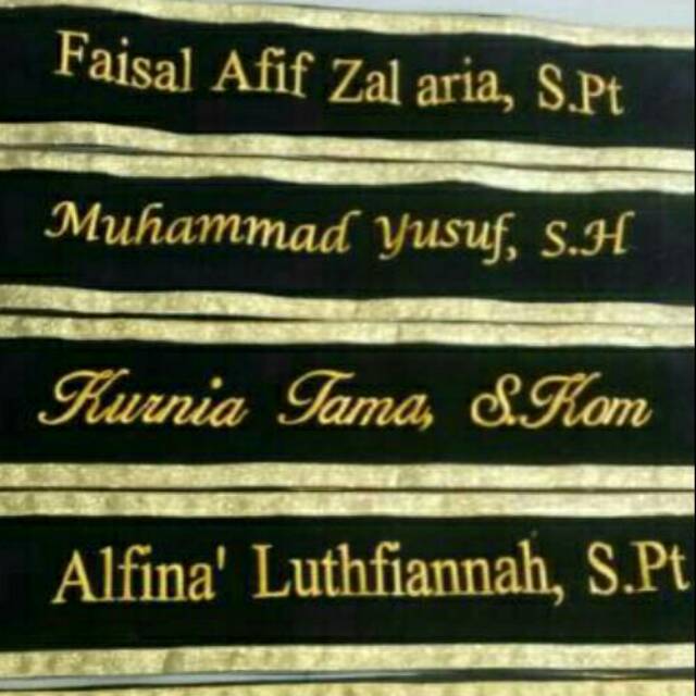 Selempang/Selendang wisuda bordir Beludru