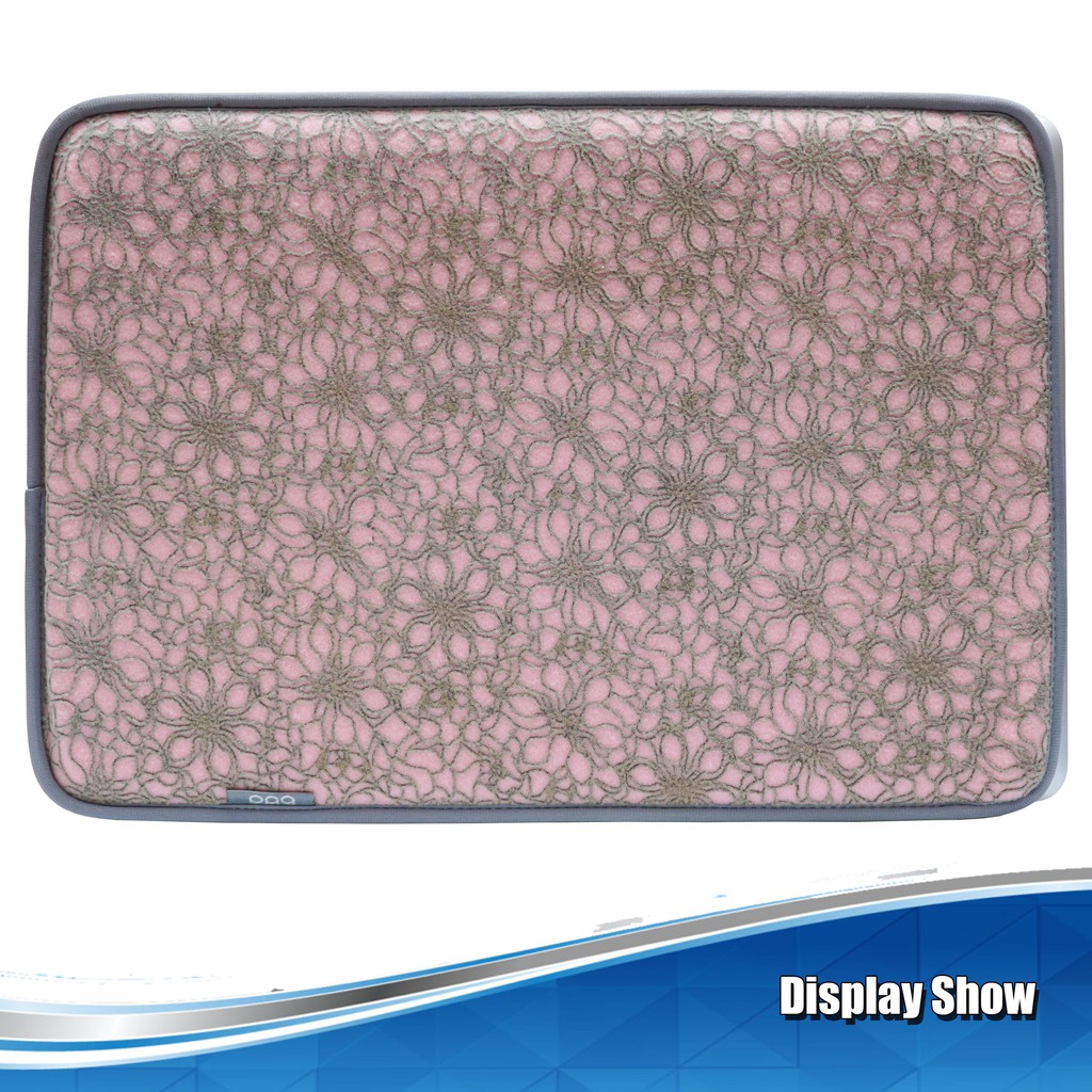 Tas Laptop 14 inch Softcase Sleeve Case incase Bunga Waterproof - Pink