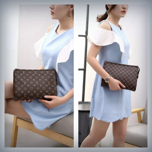 T2B Tas Tangan unisex branded import  LV Pochette Voyage Handbag Include Box F2423