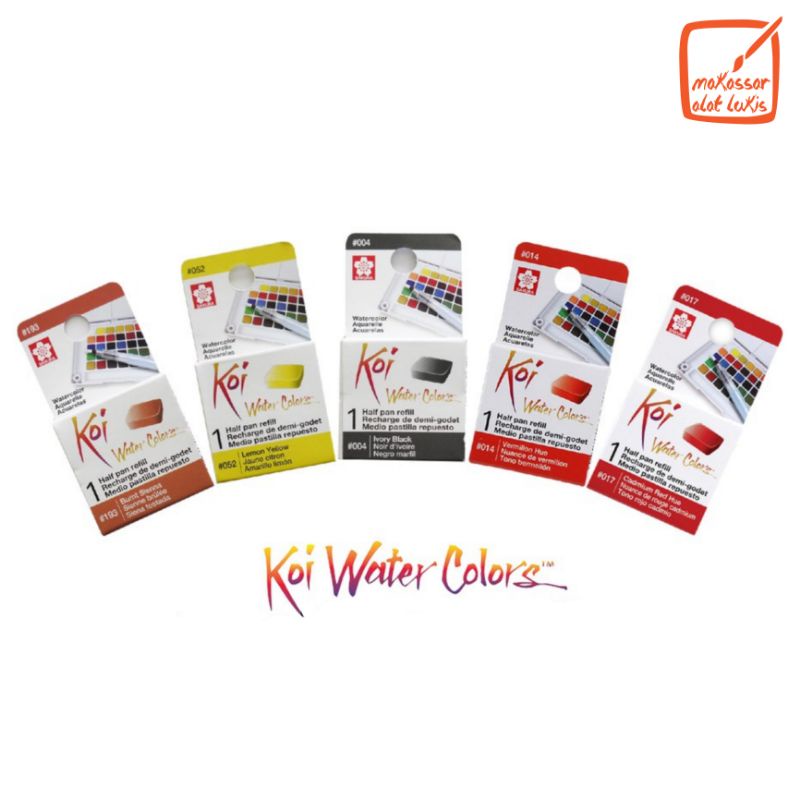 

Sakura Koi Watercolor Half Pan Refill Watercolor | Isi Cat Air Koi