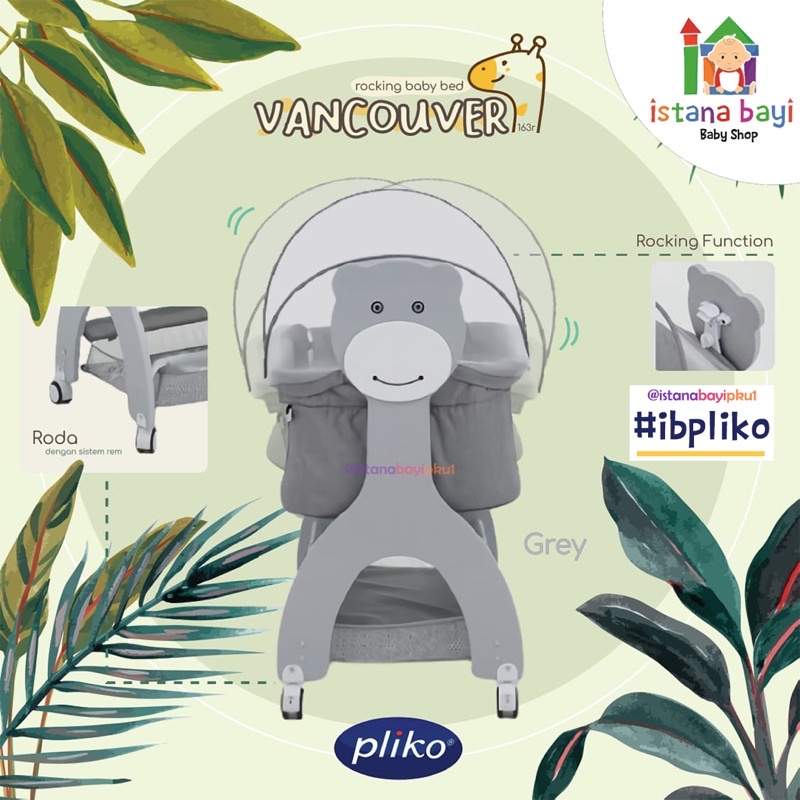 PLIKO Box Pliko B163R Vancouver Rocking Baby Bed Tempat Tidur Bayi