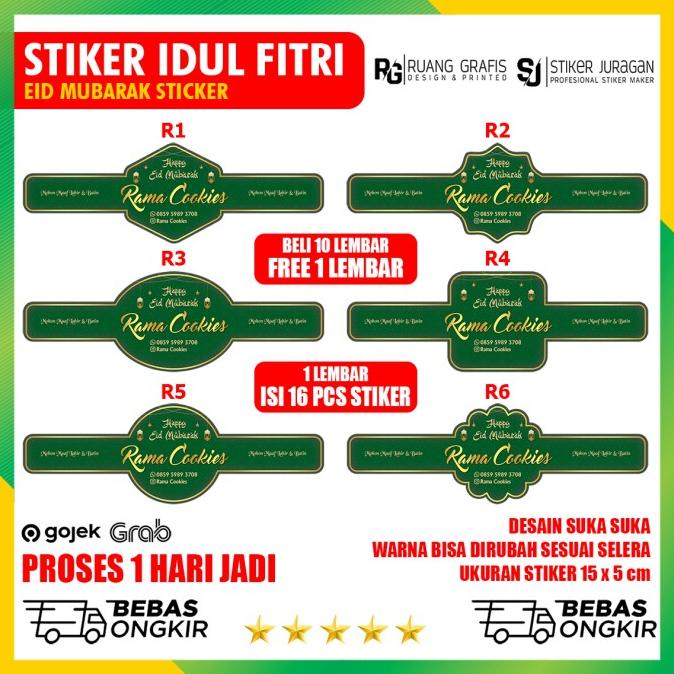 

Stiker Idul Fitri | Stiker Lebaran | Stiker Kue Lebaran ruanggr4 Ayo Order