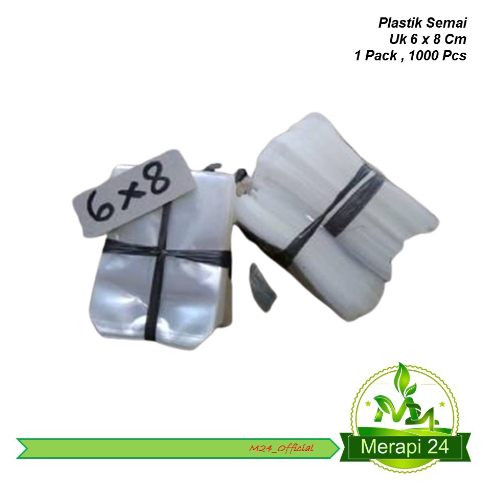 Plastik Semai Polibag Bening Uk. 6 X 8cm - 1Pack.1000Pcs