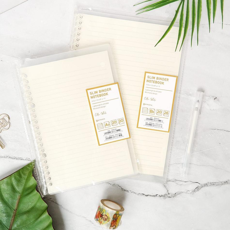 

Keluaran Terbaru - Buku Binder Transparan B5-A5 / Panmomo Slim File Binder Notebook