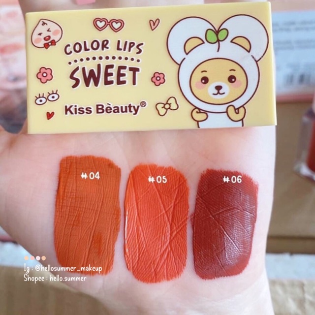 [ORI THAILAND] Kiss Beauty Color Lips Sweet Matte Lipstick