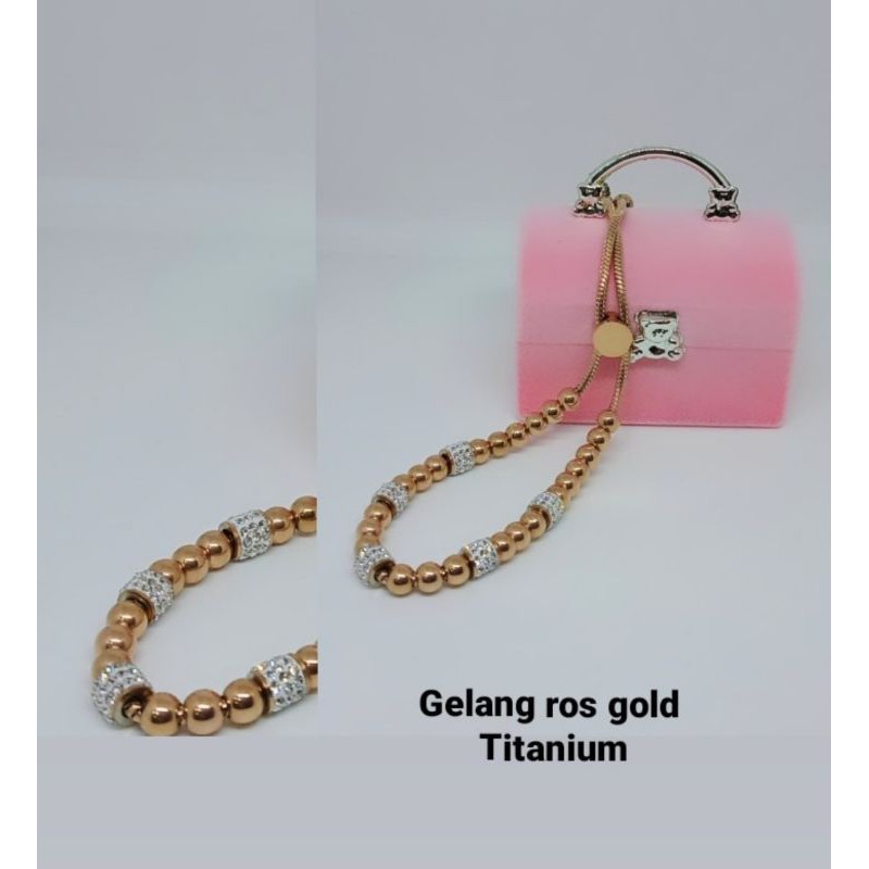 gelang wanita titanium anti karat dan tidak luntur