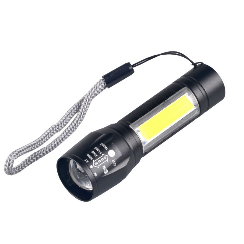 TERMURAH [ COD ] Senter Mini Super Terang Zoom XPE + LED Samping COB Nyala Sangat Terang / Senter 911 Senter SX-U3