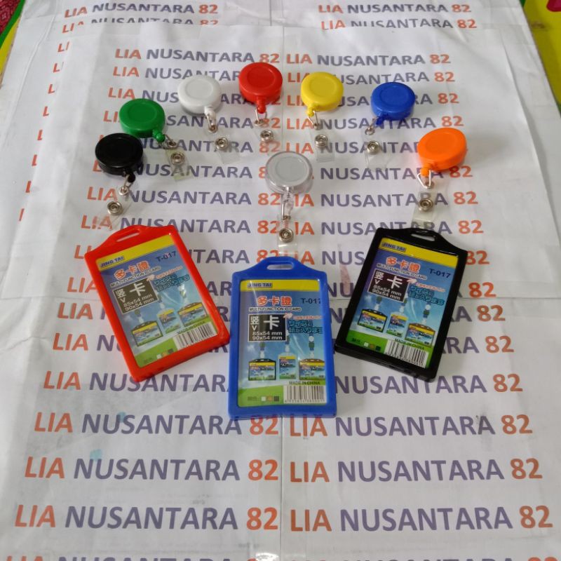 

Paket id Yoyo warna dengan casing id card karet T017 2kartu