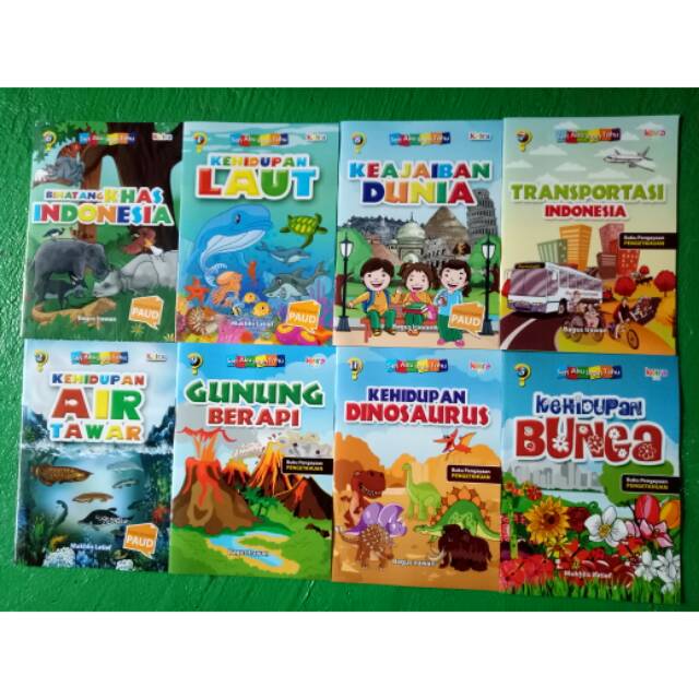 Paket buku pengayaan tk/paud seri aku ingin tahu satu paket isi 8 buku penerbit keira