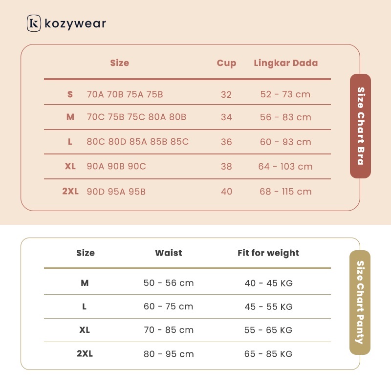 1 SET Kozy Bra dan Kozy Panty-3